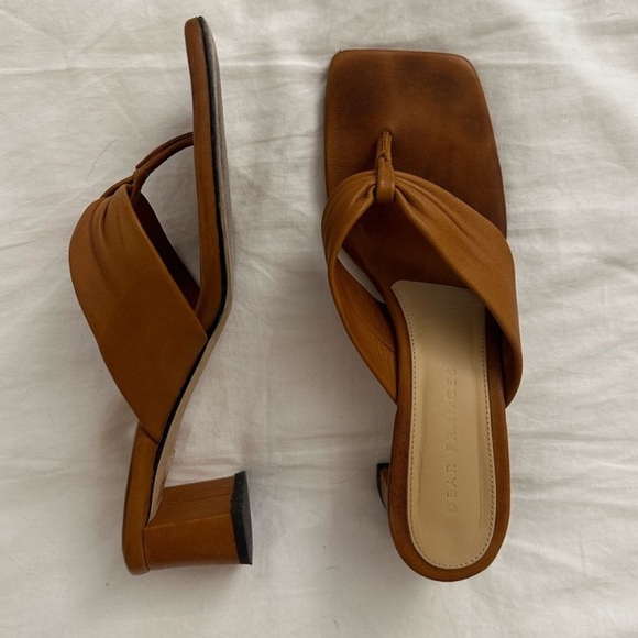 Dear Frances Heeled Sandal in Cognac - Picture 1 of 3